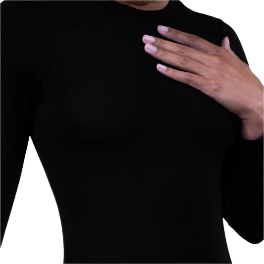 Long sleeve military bodysuit for women